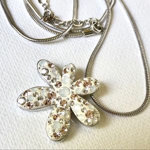 Daisy Flower Necklace Glass Tile Jewelry Men And Women Clothing Pendant Necklace Mens necklace Hot Sale